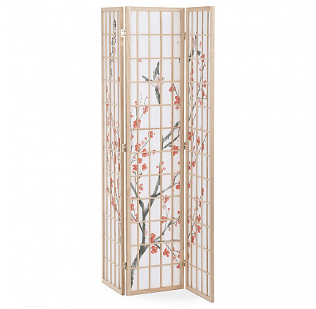 Paraván, masiv, bílá, EF-L185 NAT