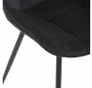 Jídelní židle, černá, látka, HC-T1130 BK2