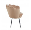 Křeslo velvet cappuccino /nohy černé/ FR1-FX