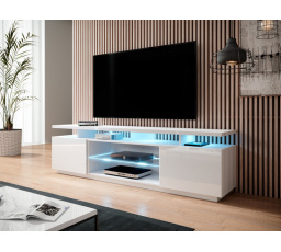 Tv komoda EVA, Bílá lesklá/bílá lesklá