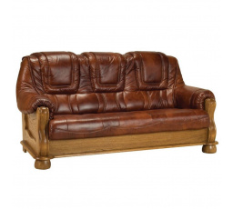 Pohovka 3 ROYAL v přírodní kůži