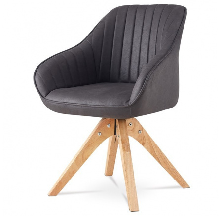 Jídelní židle, šedá, hladká látka, HC-772 GREY3