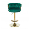 Barová židle H4-FX, zelená / zlatá