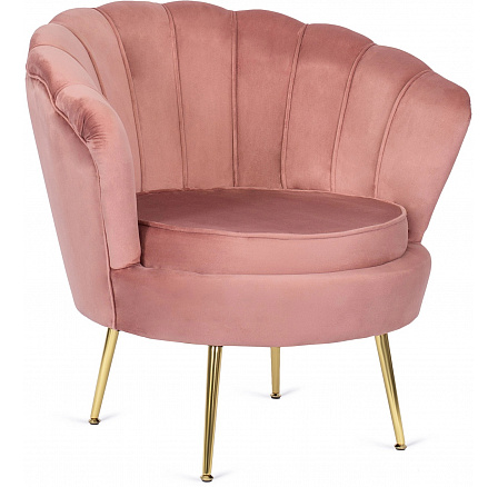 Křeslo ANGEL Růžové Sametové
