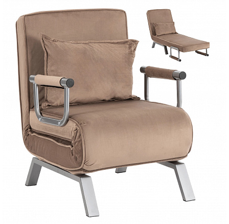 Rozkládací křeslo BART Béžové Sametové
