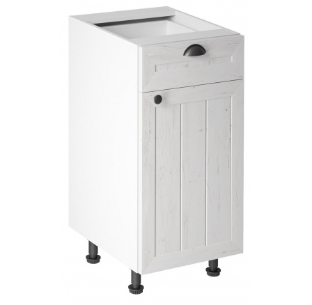 Kuchyňská dolní skřínka - PROWANSJA D40S1 - Pravá, Bílá/Borovice Andersen