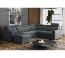 Sedací souprava Petrit U levá Paros tmavě šedá