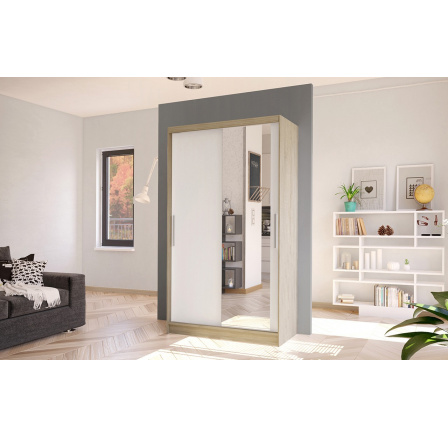 Skříň Kosta VI 100 - dub sonoma/bílá