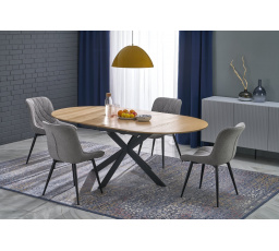 Jídelní stůl ACORD, přírodní / černý