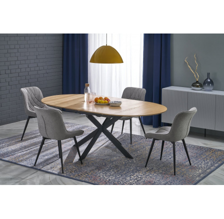 Jídelní stůl ACORD, přírodní / černý