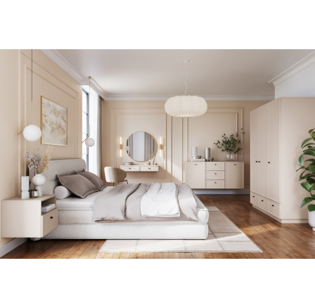 LORINI NOČNÍ STOLEK 45 1SZ - kašmír / černá úchytka / závěsný