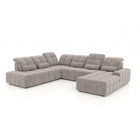 Rohová sedačka Magnelio U II s elektrickým sedákem / funkce spaní / Zoya 02 / levá strana