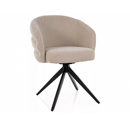 ŽIDLE ORES ČERNÝ RÁM/SVĚTLÝ BÉŽOVÝ POTAH.251