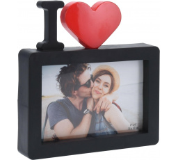 Rámeček na fotografie I love černý 10x15cm