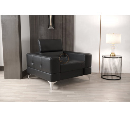 Křeslo TOSCANIA 100 cm - černá eko kůže