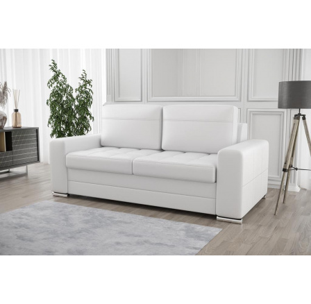 Sofa VERONA III 190 cm přírodní kůže - bílá kůže