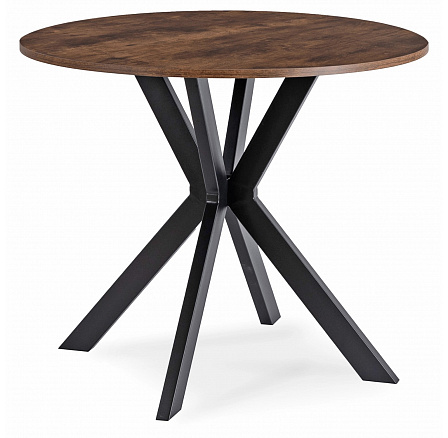 Stůl LAUREN 90 cm Dub Rustikální/Černý