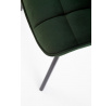 Jídelní židle K332 VELVET, Tmavě zelený Bluvel 78/Černá