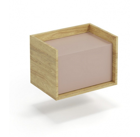 Skříň MOBIUS LOWBOARD 1D, přírodní/starorůžová Skříň MOBIUS LOWBOARD 1D, přírodní/starorůžová