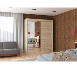 Posuvná skříň se zrcadlem TOM 180 Sonoma+Sonoma