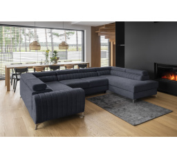 Rohová sedací souprava ve tvaru U LOUIS, Poco 40 Pravá