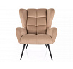 Křeslo LOUIS VELVET, Béžový Bluvel 28/Černá