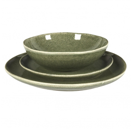 3dílná jídelní sada Naruvan zelená