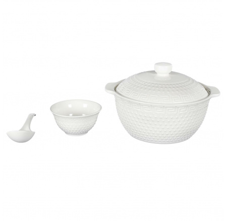 Sada na servírování polévek: Terina, lžíce, 6 misek