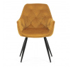 Jídelní židle, žlutá, sametová látka, DCH-421 YEL4