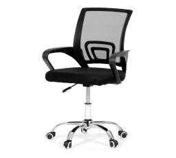 Dětská židle, výškově nastavitelná, černá síťovina, KA-L103 BK