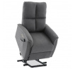 Polohovací křeslo, elektrické zabudované ovládání, šedá, látka, TV-929 GREY2