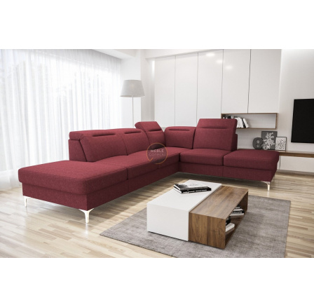 Rohová sedací souprava OSLO 295x220 - červená , pravá