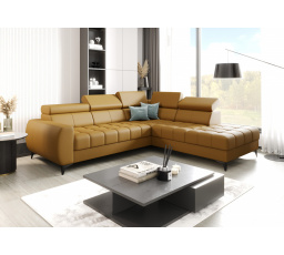 Rohová sedací souprava PORTO přírodní kůže 225x255 cm - pravá, přírodní kůže - volitelná barva