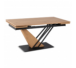 Rozkládací stůl REX 160-220 cm MDF Dub/Černý