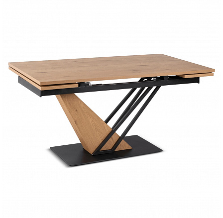 Rozkládací stůl REX 160-220 cm MDF Dub/Černý Rozkládací stůl REX 160-220 cm MDF Dub/Černý