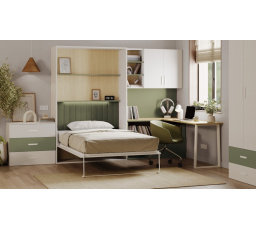 Sklápěcí postel FLEXI LUMIK Kašmír Zelená Oliva