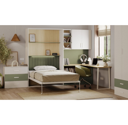 Sklápěcí postel FLEXI LUMIK Kašmír Zelená Oliva