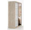 Šatní skříň MULTI 35 - 183 cm, Dub Sonoma/Bílý Lesk