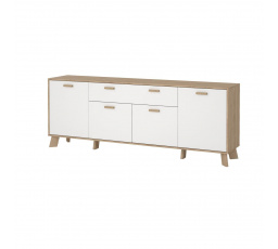 Komoda Iker 714, jackson hickory/bílá