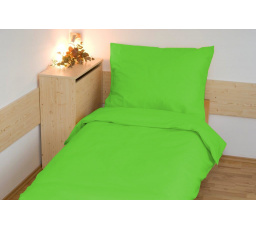 Povlečení bavlna UNI 140x200, 70x90cm Limetka hotelový uzávěr
