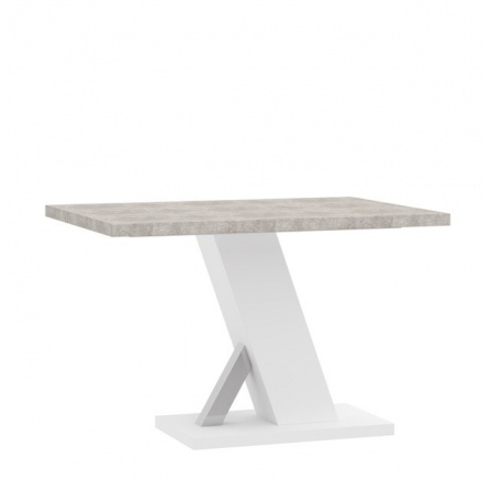 Jídelní stůl TORRE 138, Beton/Bílá Jídelní stůl TORRE 138, Beton/Bílá