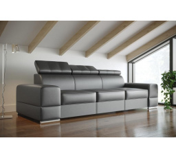 Kožená Sofa ROYAL III 295 cm - Šedá kůže