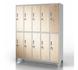 Šatní skříň BHPX 10-dveřová šedá / dub sonoma: Eco Design BARTEN 1360 x 1720 x 450 mm