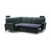 Rohová sedací souprava  L Nadia Velva 08 - zeleno/šedá