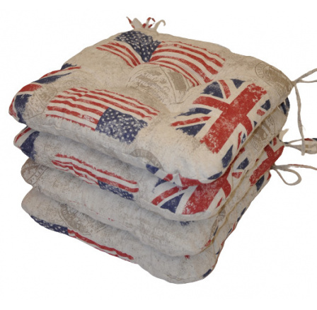 Sedák UNI motiv vlajky - set 4 kusy Sedák UNI motiv vlajky - set 4 kusy