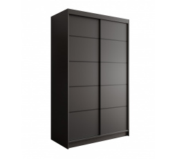 Šatní skříň LIZI 120, Černá/Černá