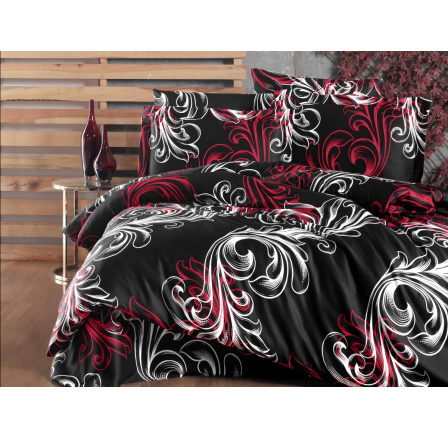 Prodloužené povlečení Satén 140x220, 70x90cm Atlantis red