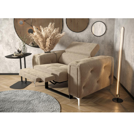 Křeslo ORION , relax 110 cm - béžová
