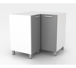 Rohová kuchyňská skříňka Natanya ND šedý lesk