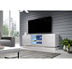 TV komoda QIU 160, bílá / bílý lesk